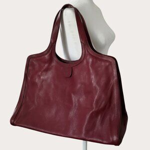 Stuart Weitzman Vintage Red Leather Tote 🖤